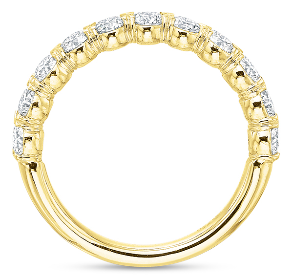 Diamond 11 Stone Shared Prong Wedding Band in Yellow Gold | Borsheims