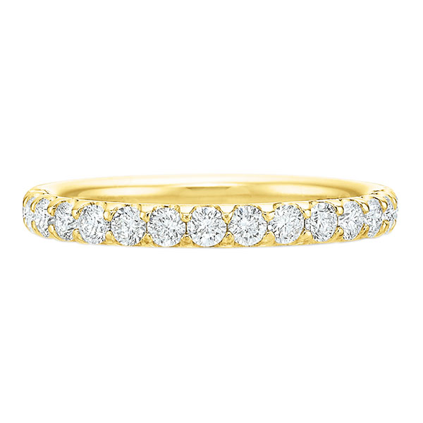 Diamond Shared Prong Wedding Band in Yellow Gold | Borsheims