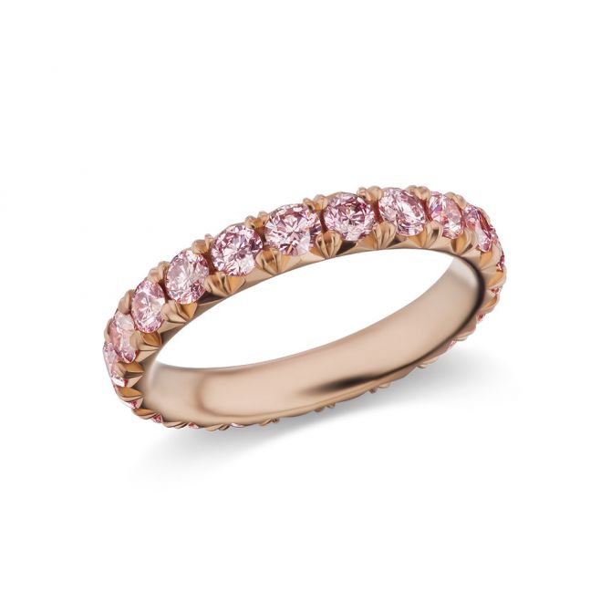 Pink diamond pave on sale ring