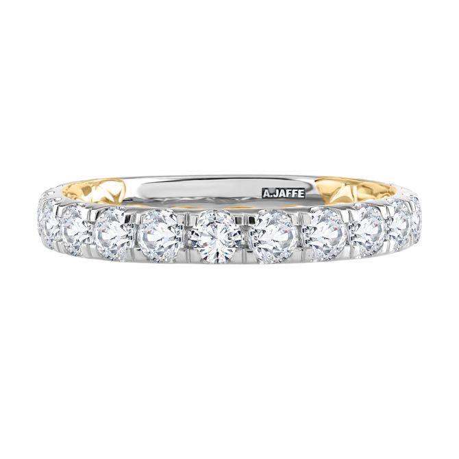 A. Jaffe Metropolitan Diamond Wedding Band in Two Tone 18K Gold