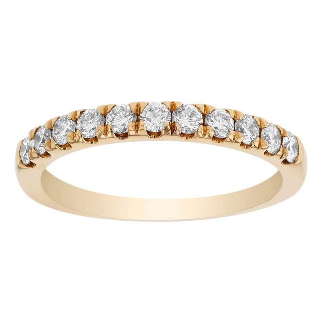 ALTR Lab Grown Round Diamond 11 Stone Wedding Band in 14K Yellow Gold, 0.46 cttw