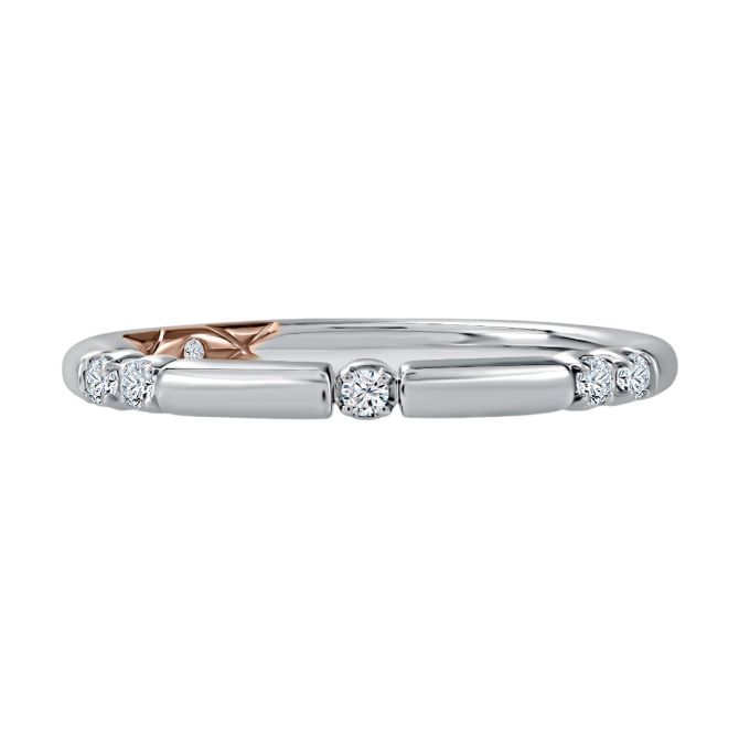 A. Jaffe Diamond & Bar Modern Wedding Band in 14K White Gold