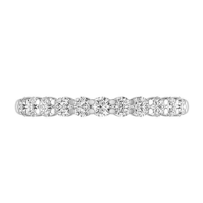 A. Jaffe Diamond 11 Stone Shared Prong Wedding Band in Platinum, .49 cttw