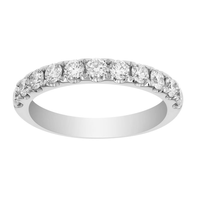 ALTR Lab Grown Diamond 11 Stone Wedding Band in 14K White Gold, 0.70 cttw