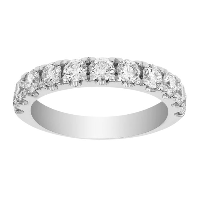 ALTR Lab Grown Diamond 11 Stone Wedding Band in 14K White Gold, 1.23 cttw