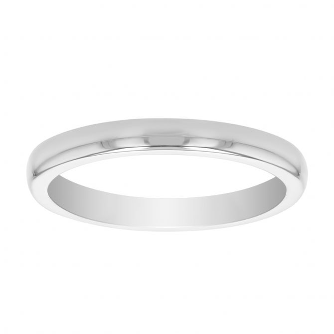 White Gold 2.5 mm Comfort Fit Wedding Band