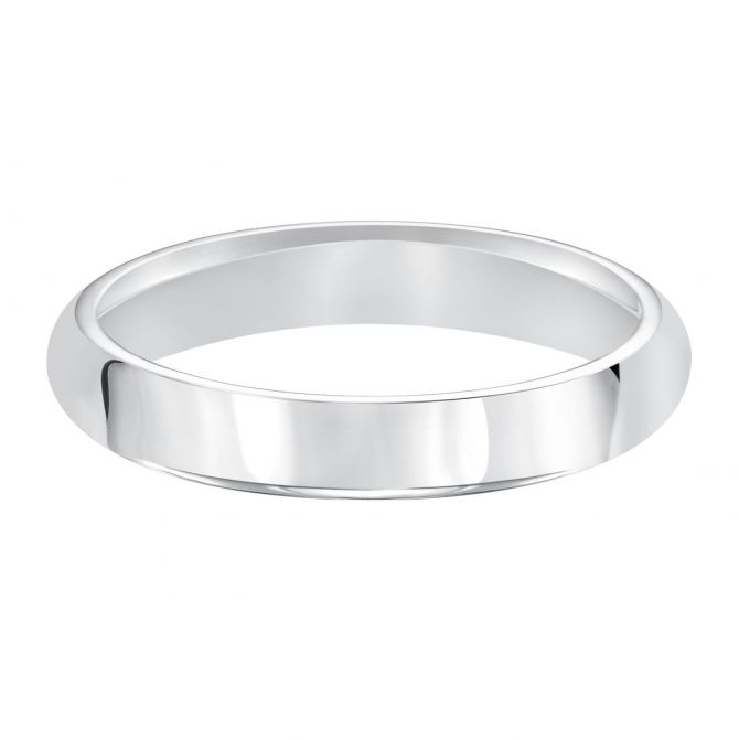 White Gold Comfort Fit 4 mm Wedding Band, Size 8.5