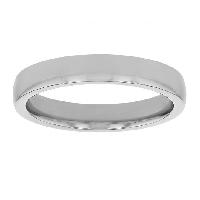 Platinum 4 mm Wedding Band, Size 10