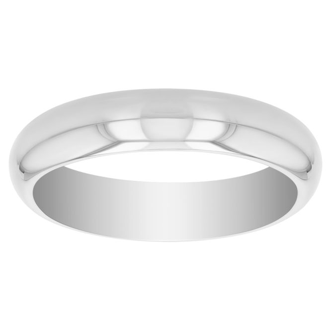 5 mm Comfort Fit Wedding Band in White Gold, Size 11