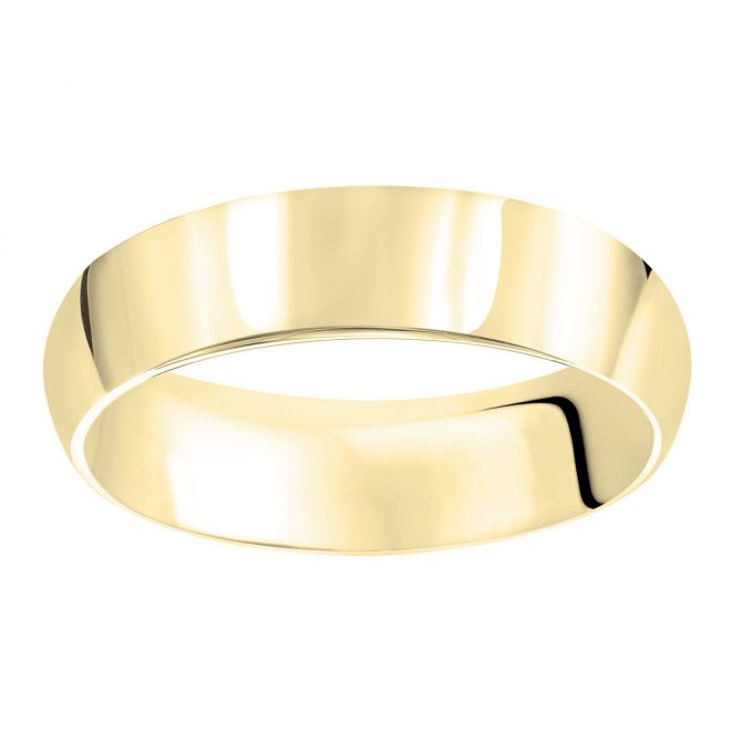 14K Yellow Gold 5 mm Comfort Fit Wedding Band