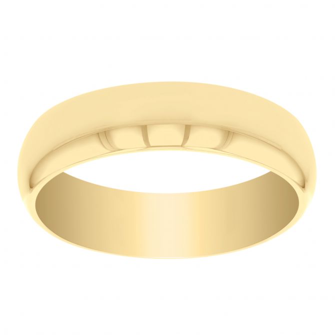 Yellow Gold Comfort Fit Wedding Band, 6mm