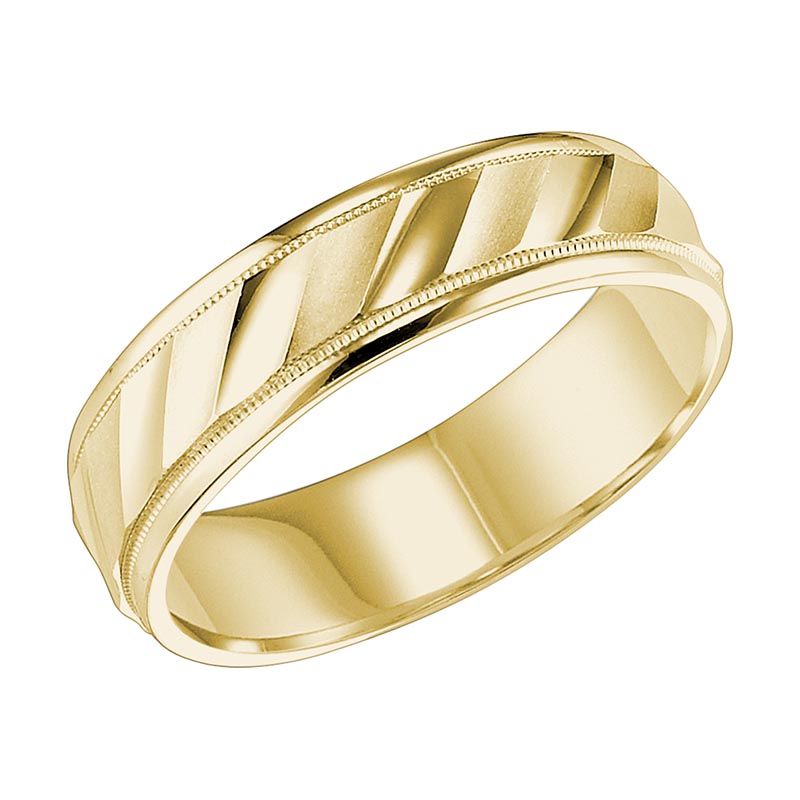 Mens 14k Yellow Gold 6mm Light Comfort Fit Wedding Band Jcpenney