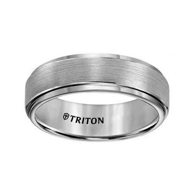 Tungsten Carbide With Satin Finish Wedding Band, Size 10