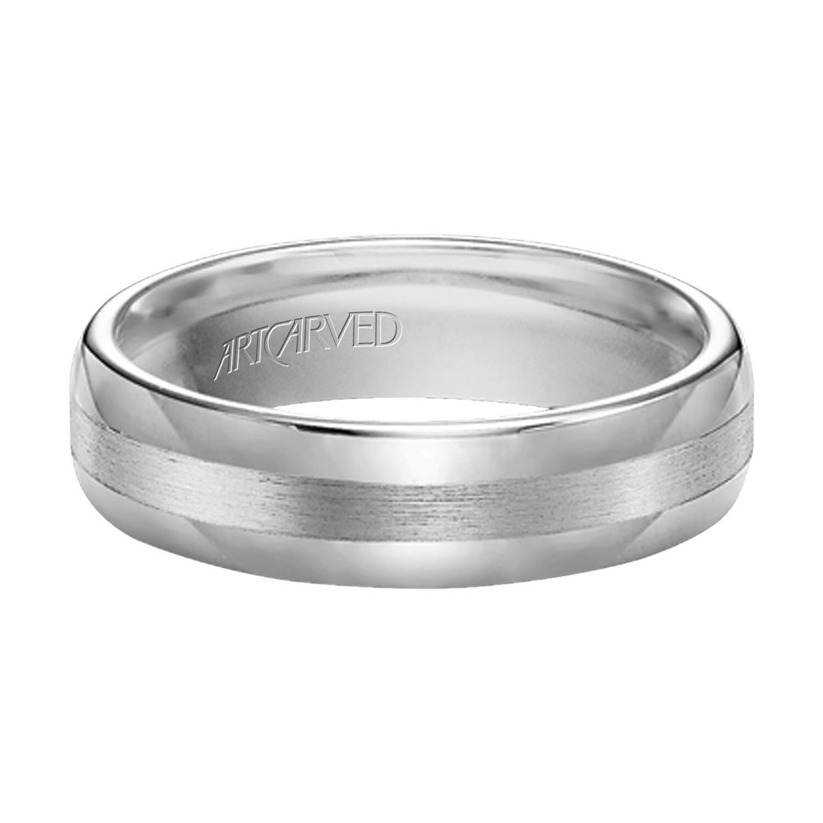 ArtCarved Aurora Tungsten 6 mm Comfort Fit Wedding Band with Satin ...