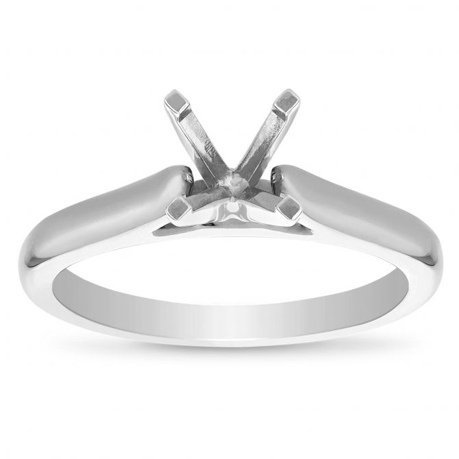 Platinum Solitaire Cathedral Engagement Ring Mounting