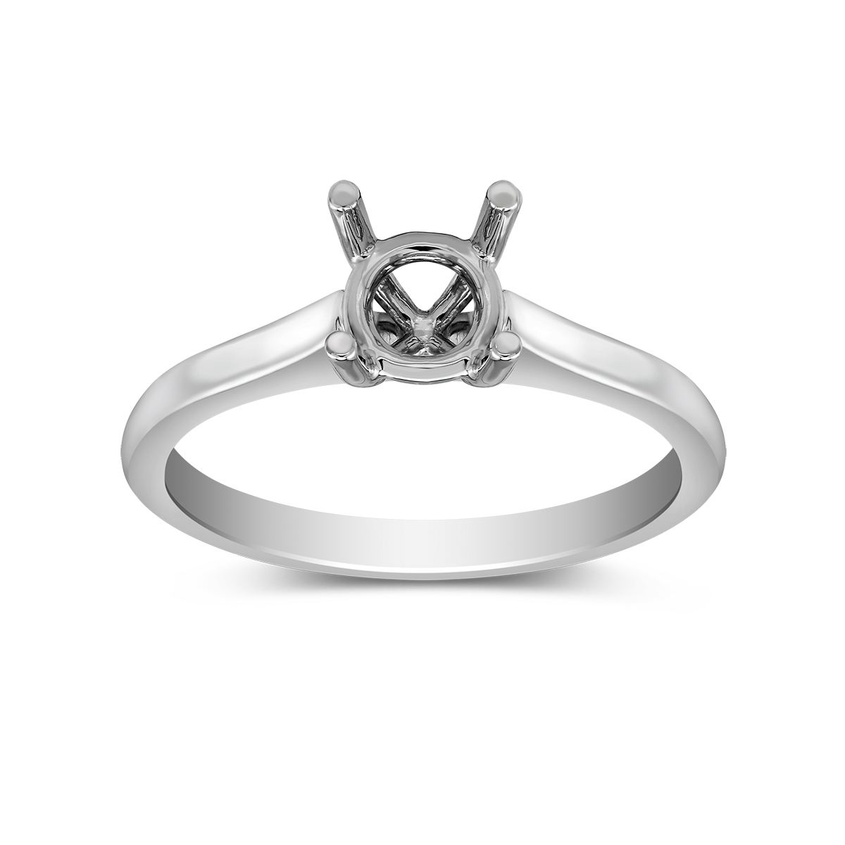 White Gold Solitaire Flush Fit Ring Setting Borsheims