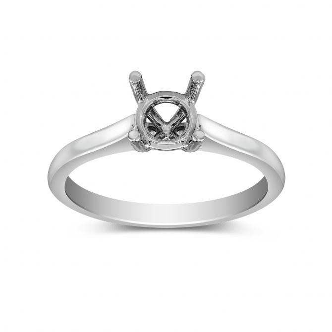 White Gold Solitaire Flush Fit Ring Setting