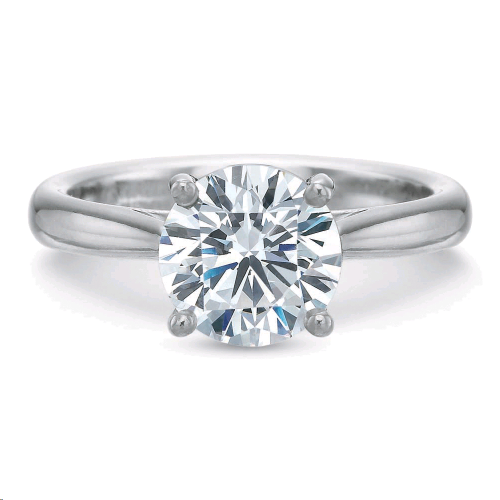 New Aire White Gold 3 mm Solitaire Ring Setting | Borsheims