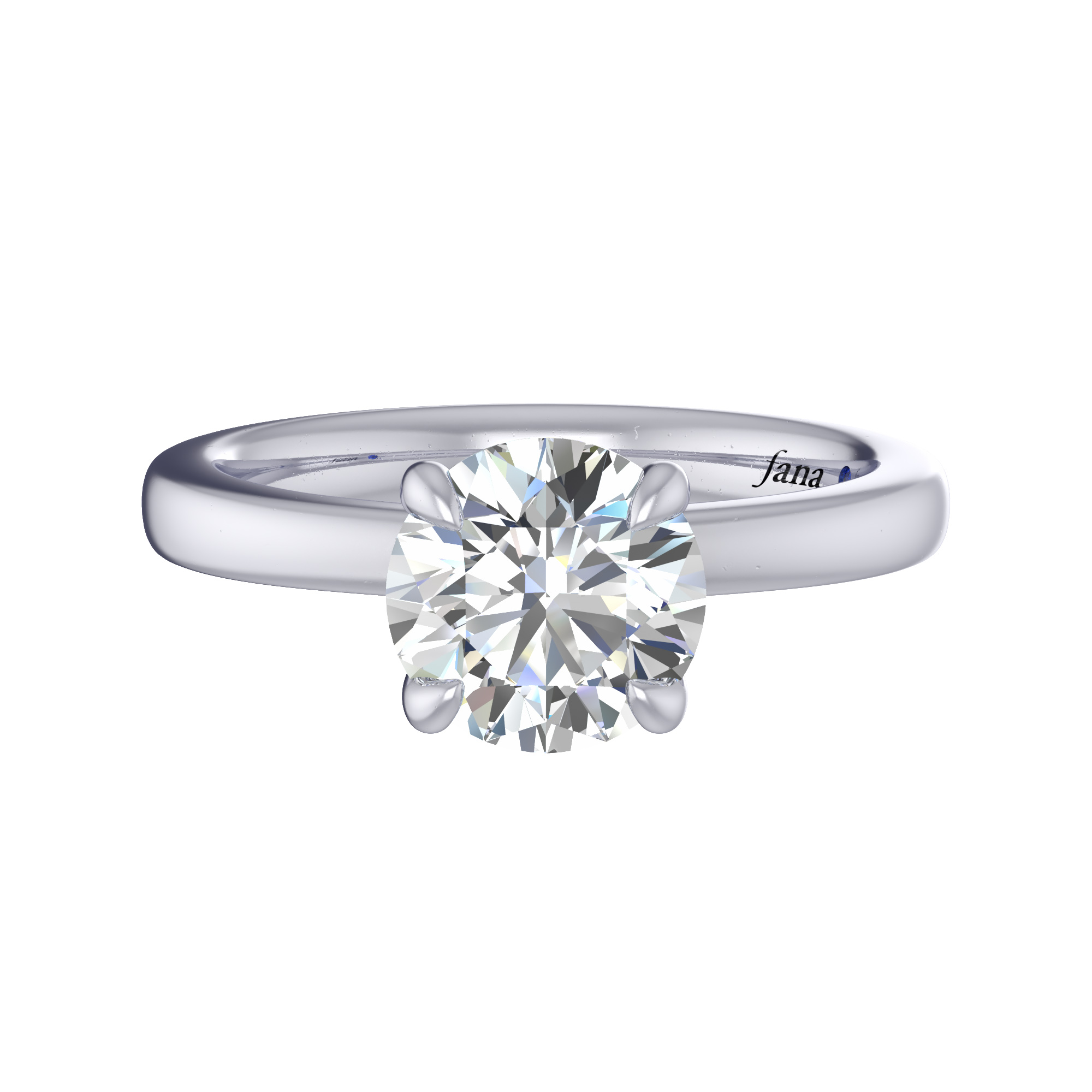 14K White Gold Solitaire Ring Setting for 0.75 ct Diamond | Borsheims