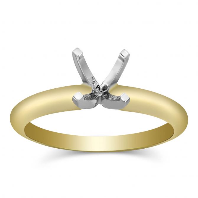 14K Yellow Gold 2.5mm Solitaire Ring Setting