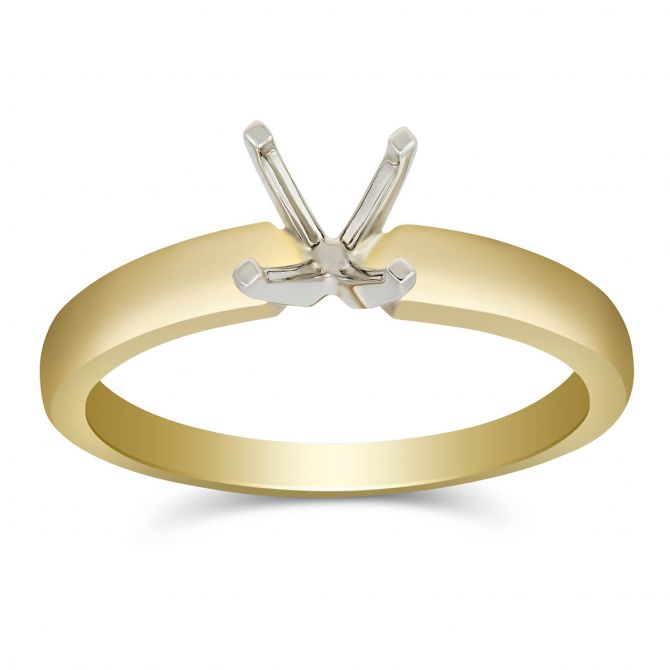 Yellow Gold 3mm Solitaire Ring Setting