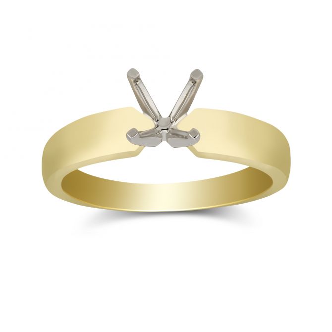 14K Yellow Gold 4.5mm Solitaire Ring Setting