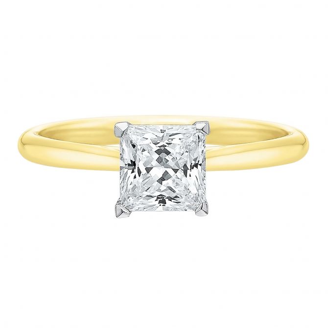 Yellow Gold New Aire Solitaire Ring Setting