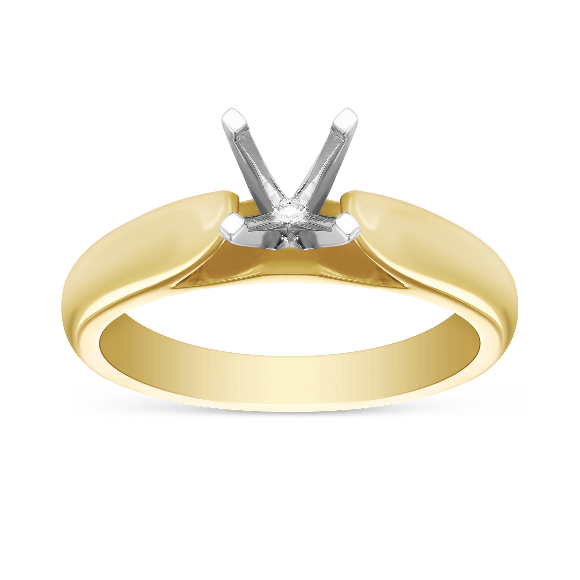 14K Yellow Gold Cathedral Solitaire Ring Setting Borsheims   2FSPY2064A 