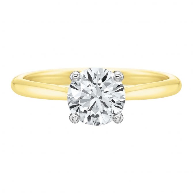 Yellow Gold New Aire Solitaire Ring Setting