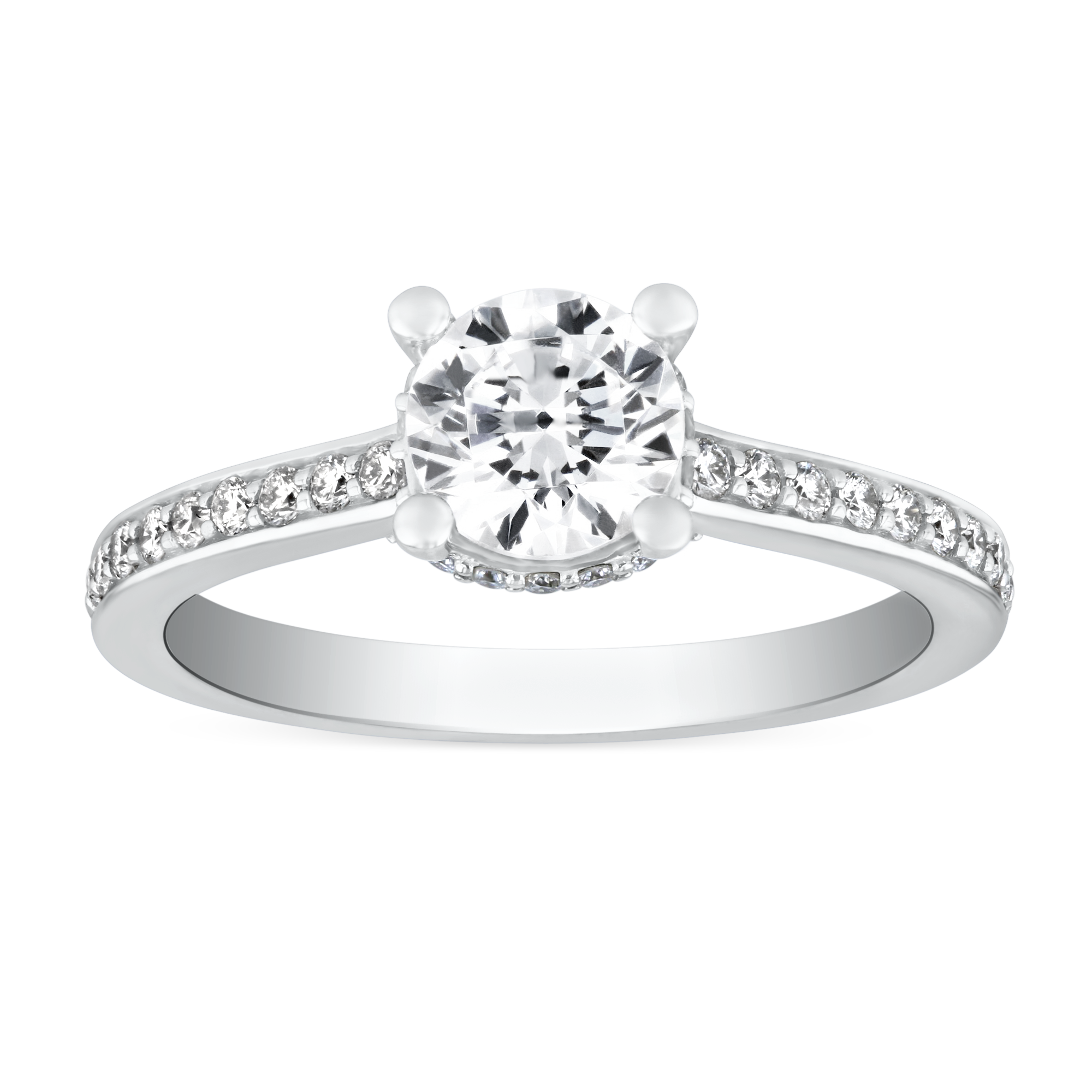 White Gold Diamond Ring Setting With Diamond Gallery 035cttw Borsheims