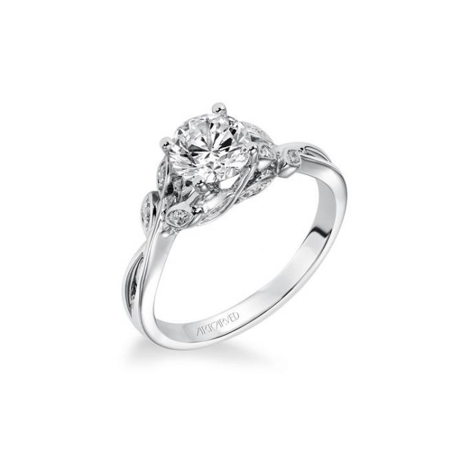 ArtCarved 14K White Gold Diamond Corinne Ring Setting