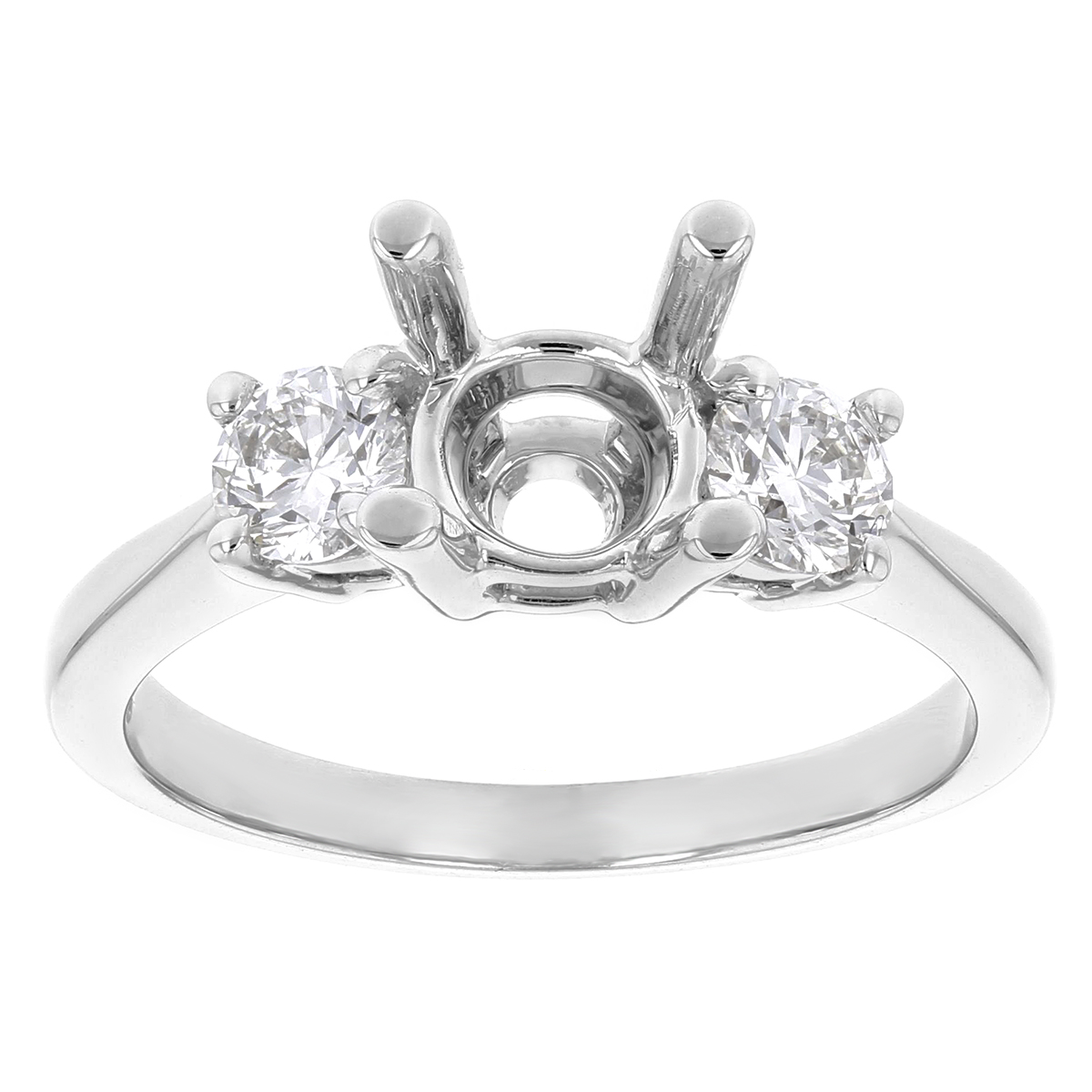 14K White Gold 3 Stone Diamond Ring Setting | Borsheims