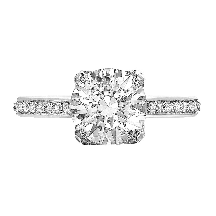 Peter Storm Diamond Shank & Basket Engagement Ring Setting in White ...