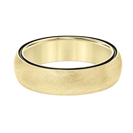 Brushed gold wedding on sale band