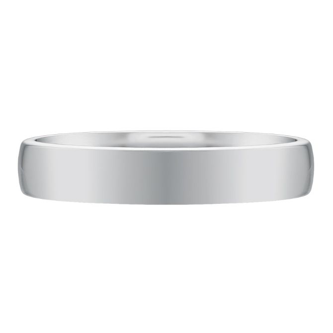 Platinum Low Dome 4 mm Wedding Band