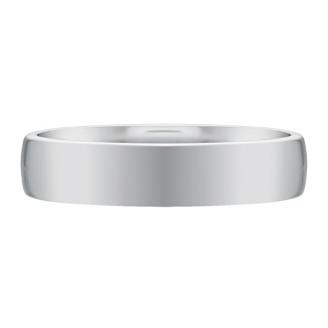 Platinum Low Dome 5 mm Wedding Band