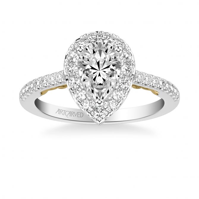 ArtCarved Bridal Engagement Ring 001-100-00313 14KW | Mathew Jewelers, Inc.  | Zelienople, PA