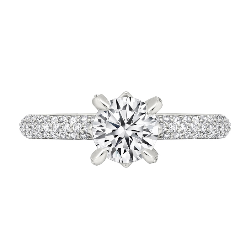 Peter Storm Diamond Pavé Accent Engagement Ring Setting in White Gold ...