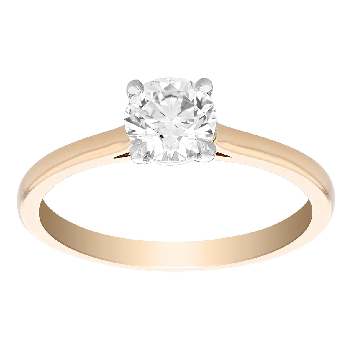 simple rose gold solitaire diamond ring