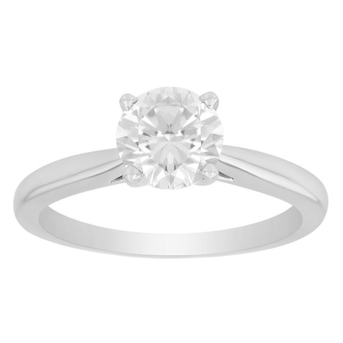 ALTR Lab Grown Round Diamond Solitaire Engagement Ring in 14K White Gold, 1.04 ct