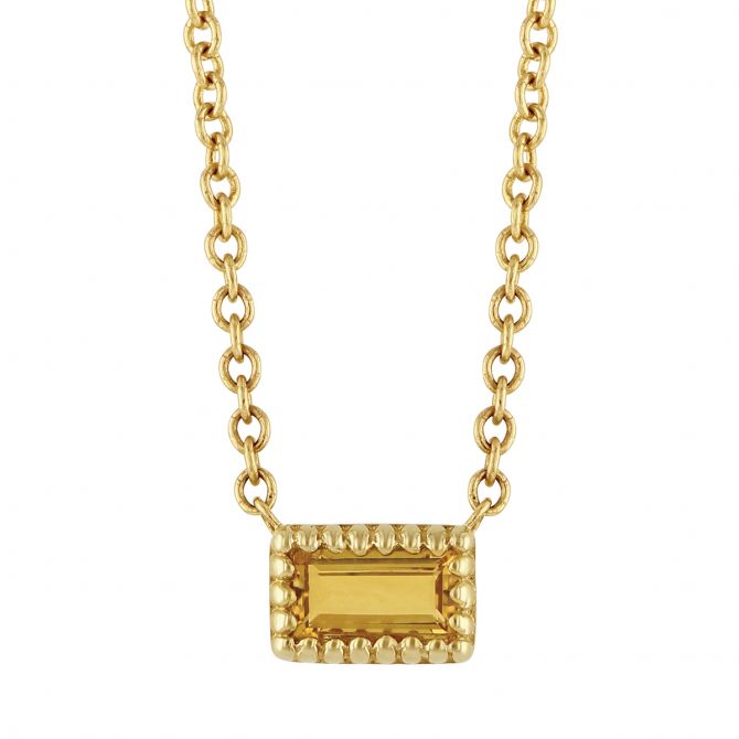 Solid Gold Baguette Necklace | Cubic Diamond Pendant, सोने का हार - Silver  Bling, Surat | ID: 25604376397