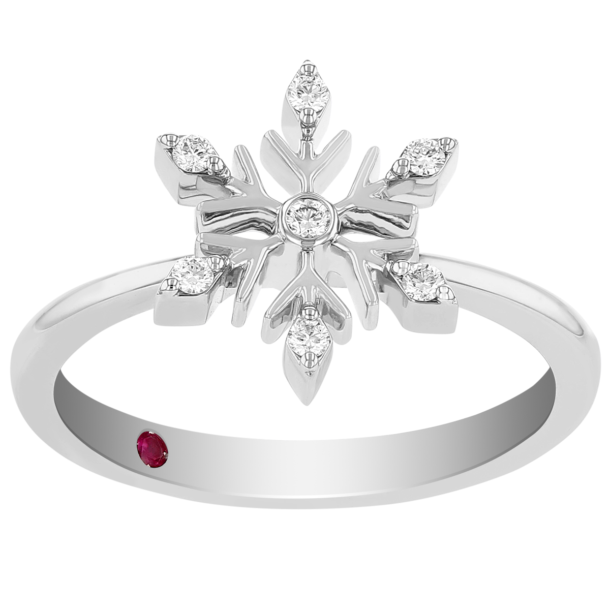 snowflake diamond ring white gold