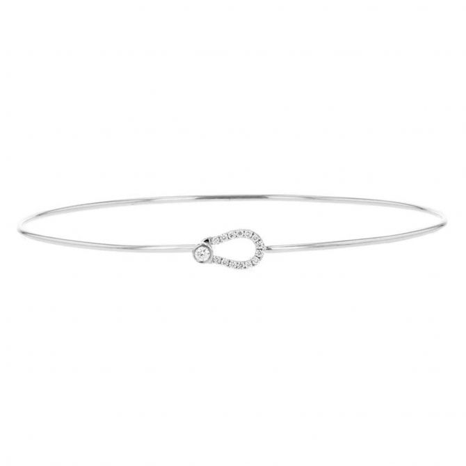 Phillips House Affair Mini Keyhole Diamond Bracelet in White Gold