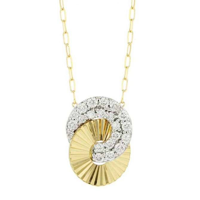 Phillips House Mini Interlocking Aura Necklace with Diamonds