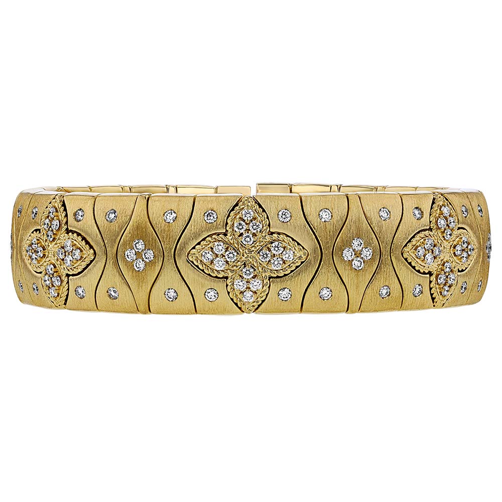 Paisley Design Yellow Gold Bracelet