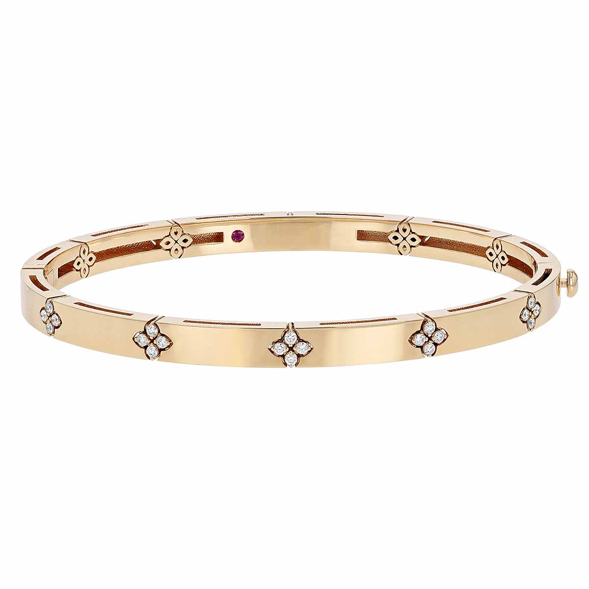 Roberto Coin Love in Verona Diamond Bangle Bracelet in Yellow Gold