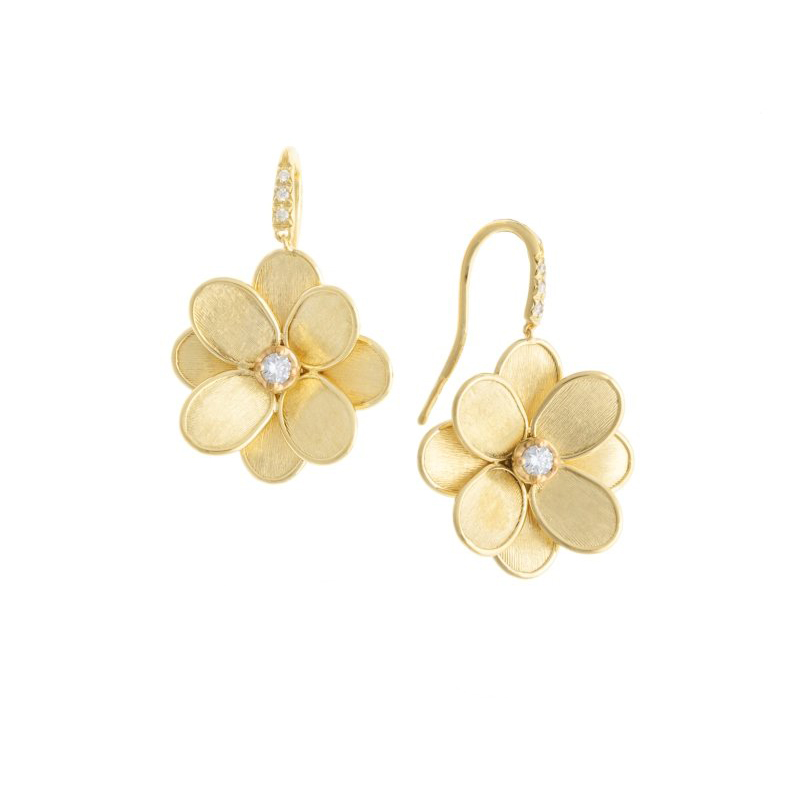 Marco Bicego Petali French Hook Flower and Diamond Earrings | OB1678-AB ...