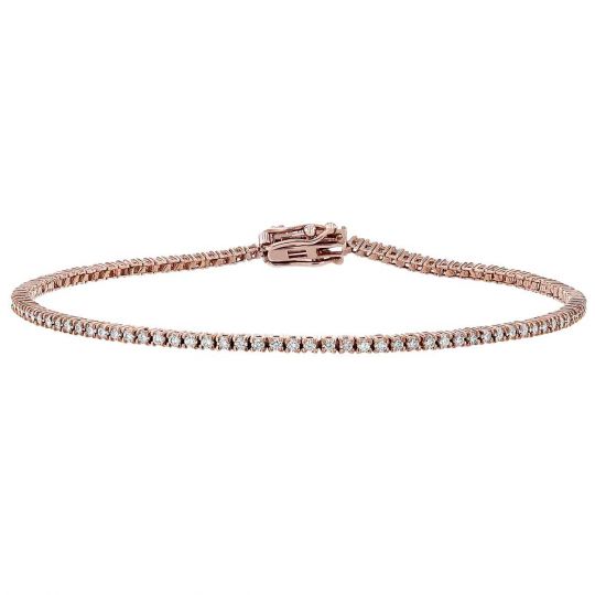 Diamond 4 Prong Tennis Bracelet In Rose Gold 1 Cttw Borsheims