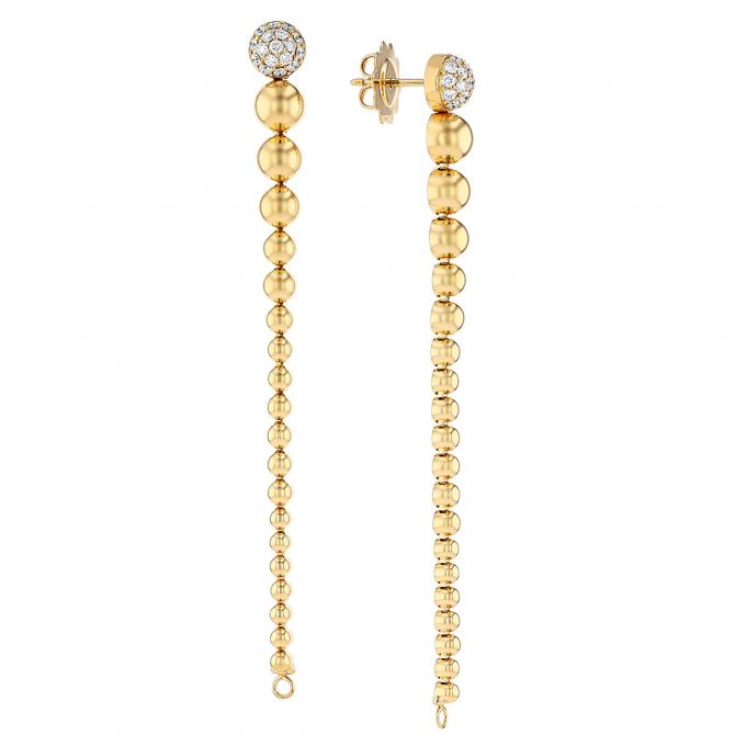 Roberto Coin Yellow Gold & Diamond Convertible Drop Earrings