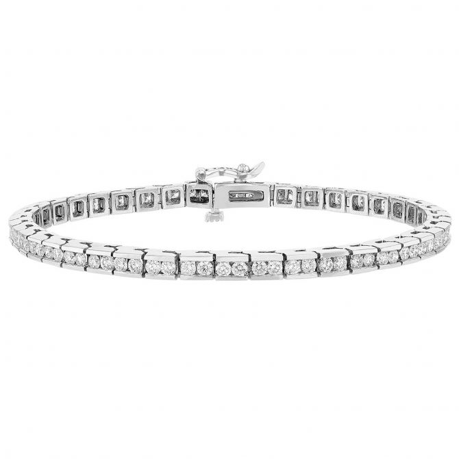 diamond channel bracelet